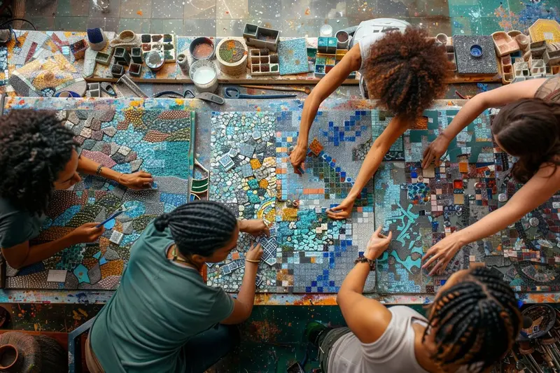 Comment créer une mosaïque unique lors d’un atelier de création ?