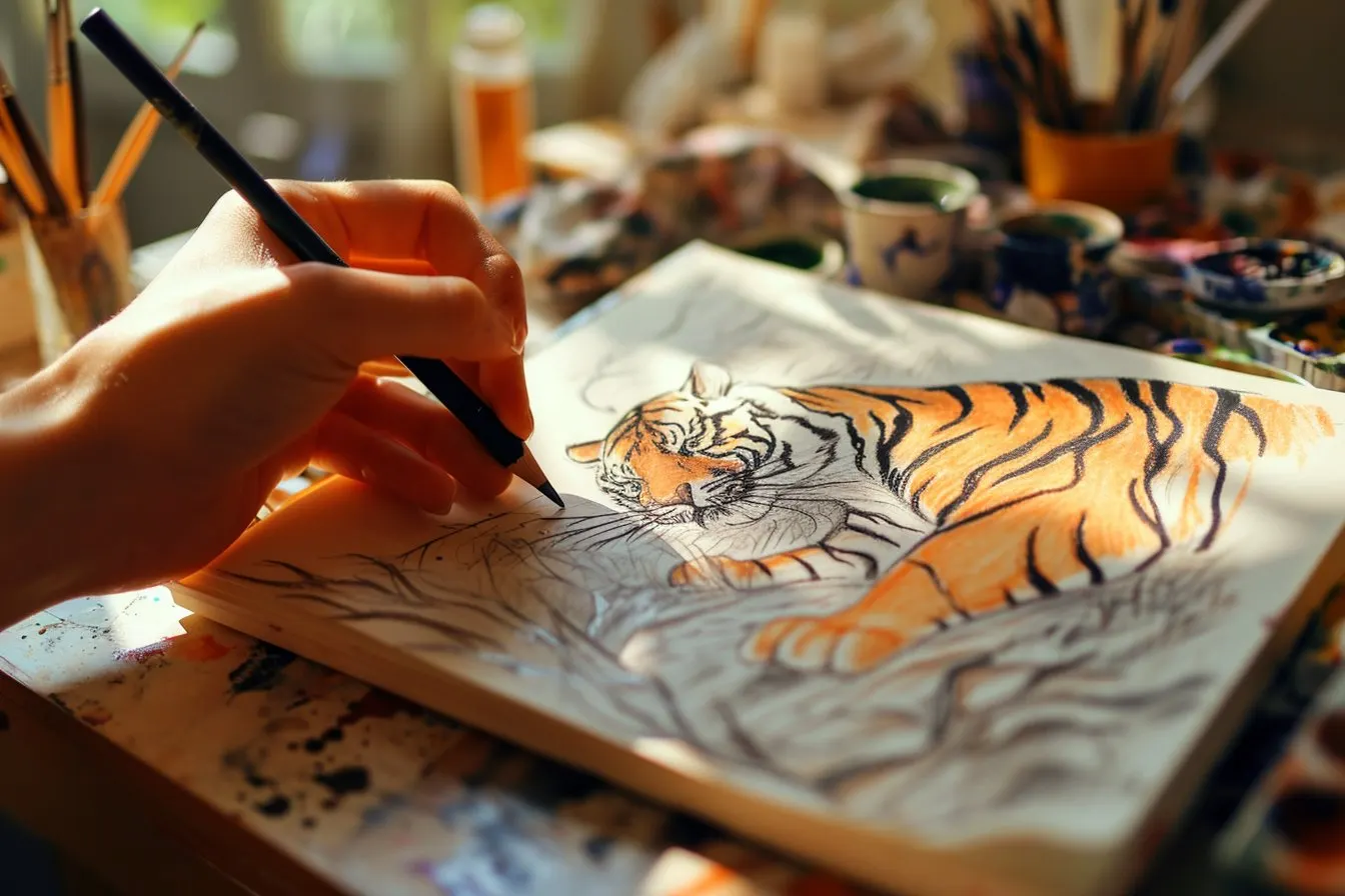 comment dessiner un tigre