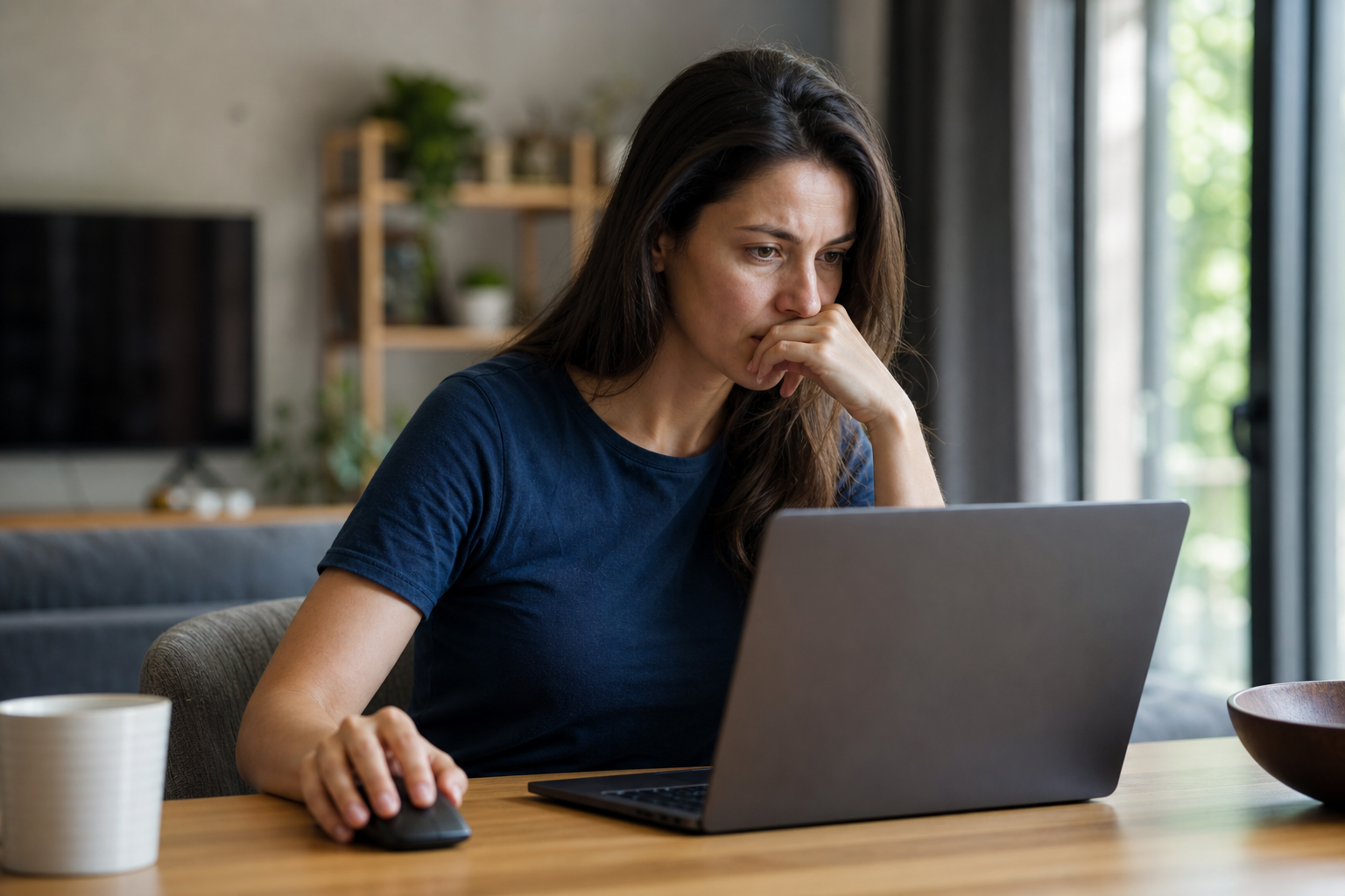 Personne devant son ordinateur portable, fixant un écran de billetterie en ligne en attente de l’ouverture de la vente